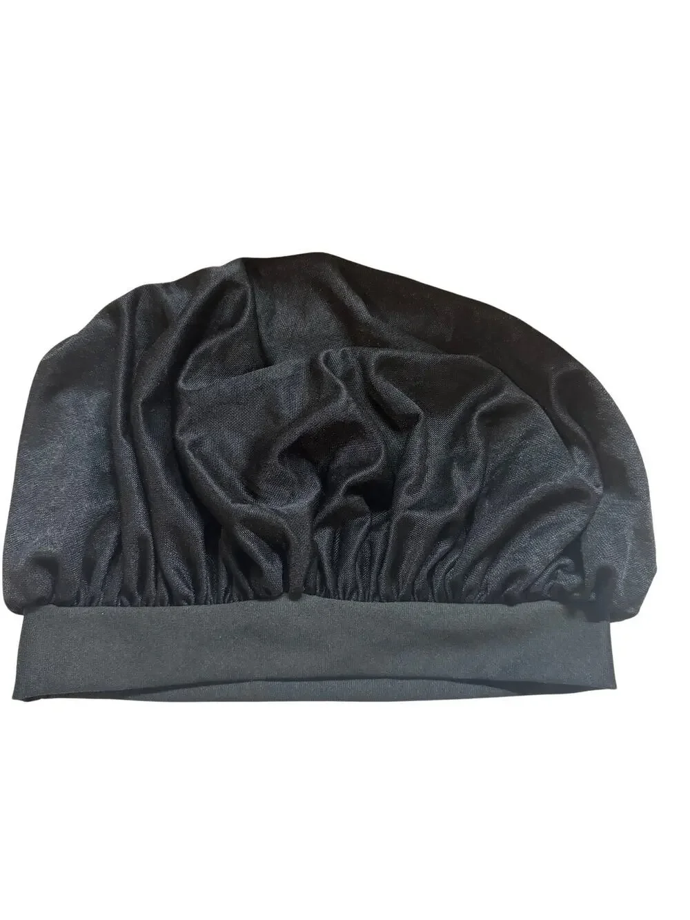 Black satin sleeping beanie